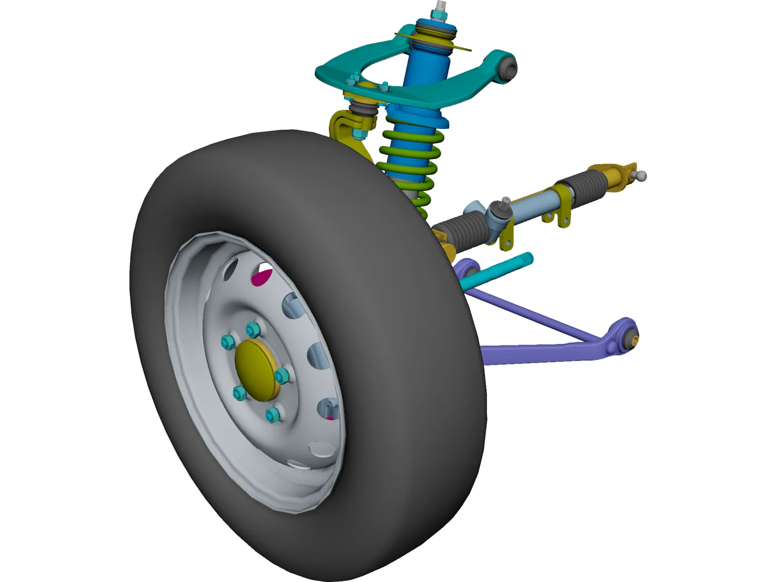 Suspension Front Off-Road 3D Model main preview
