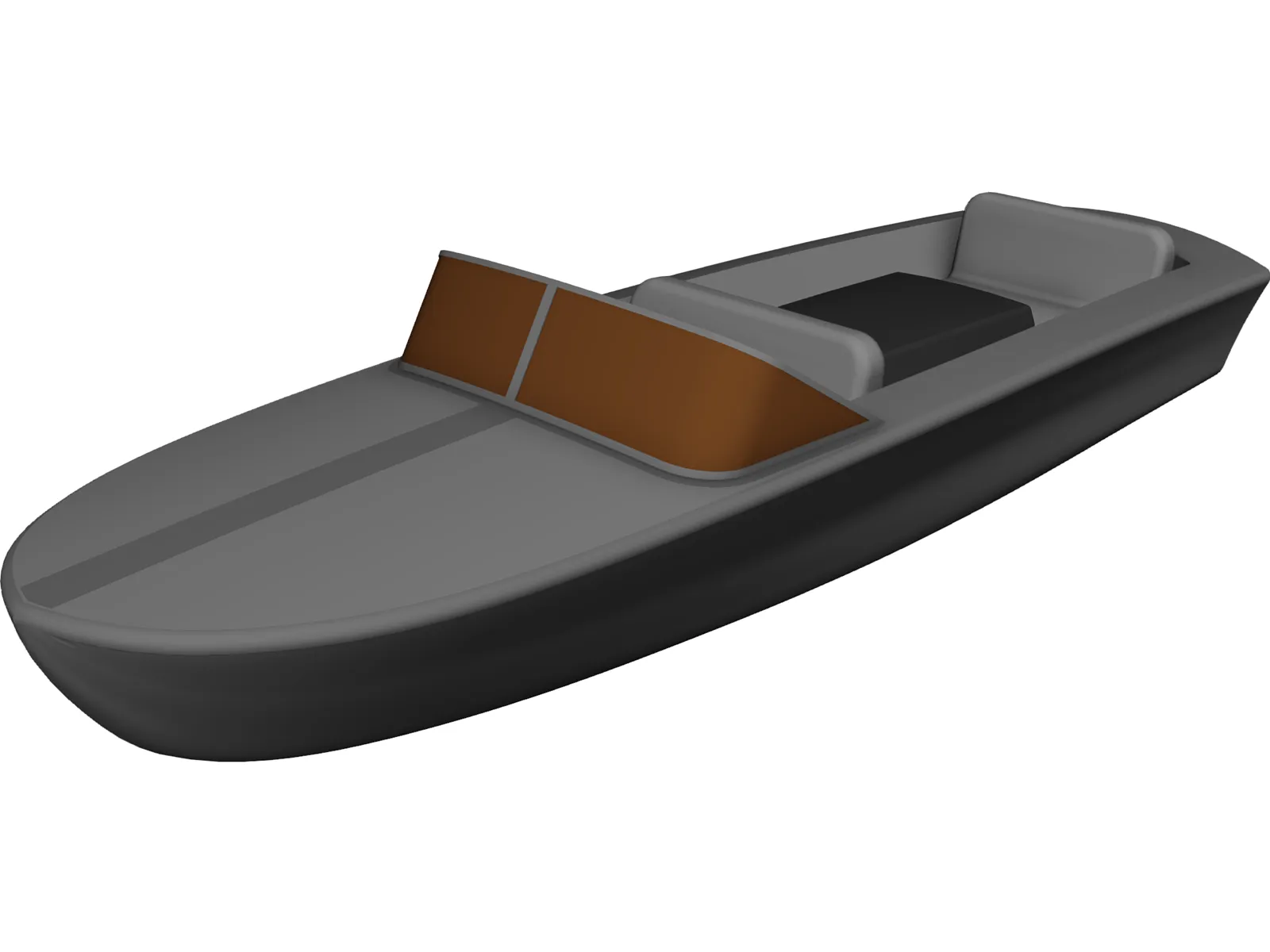 Delfin Fiber-Glass Boat 3D Model main preview