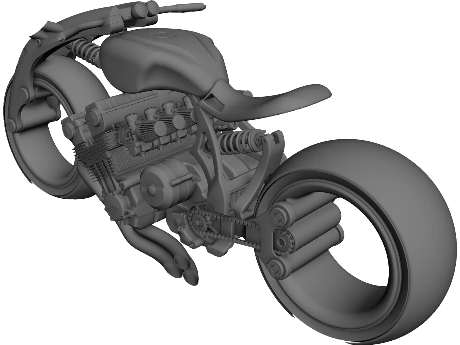 Lo-Rider Motorcycle Concept 3D Model main preview