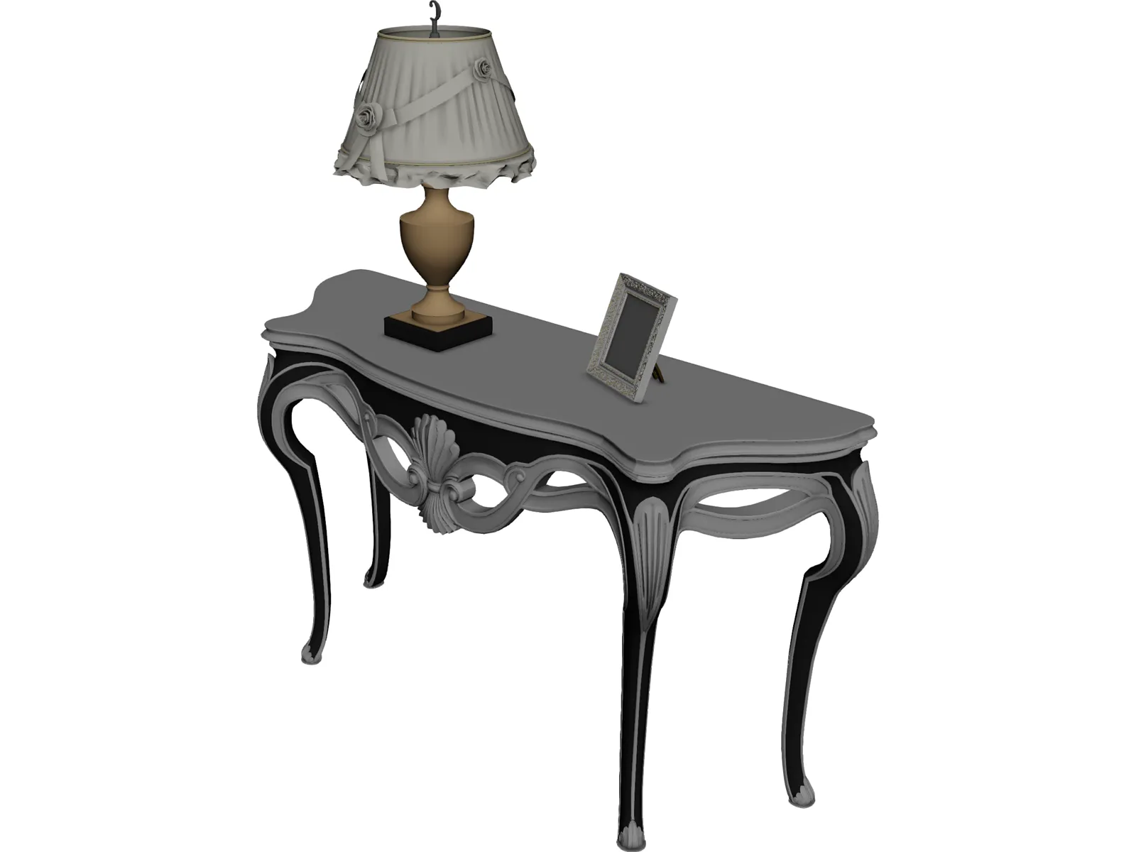 Console with Lamp 3D Model main preview