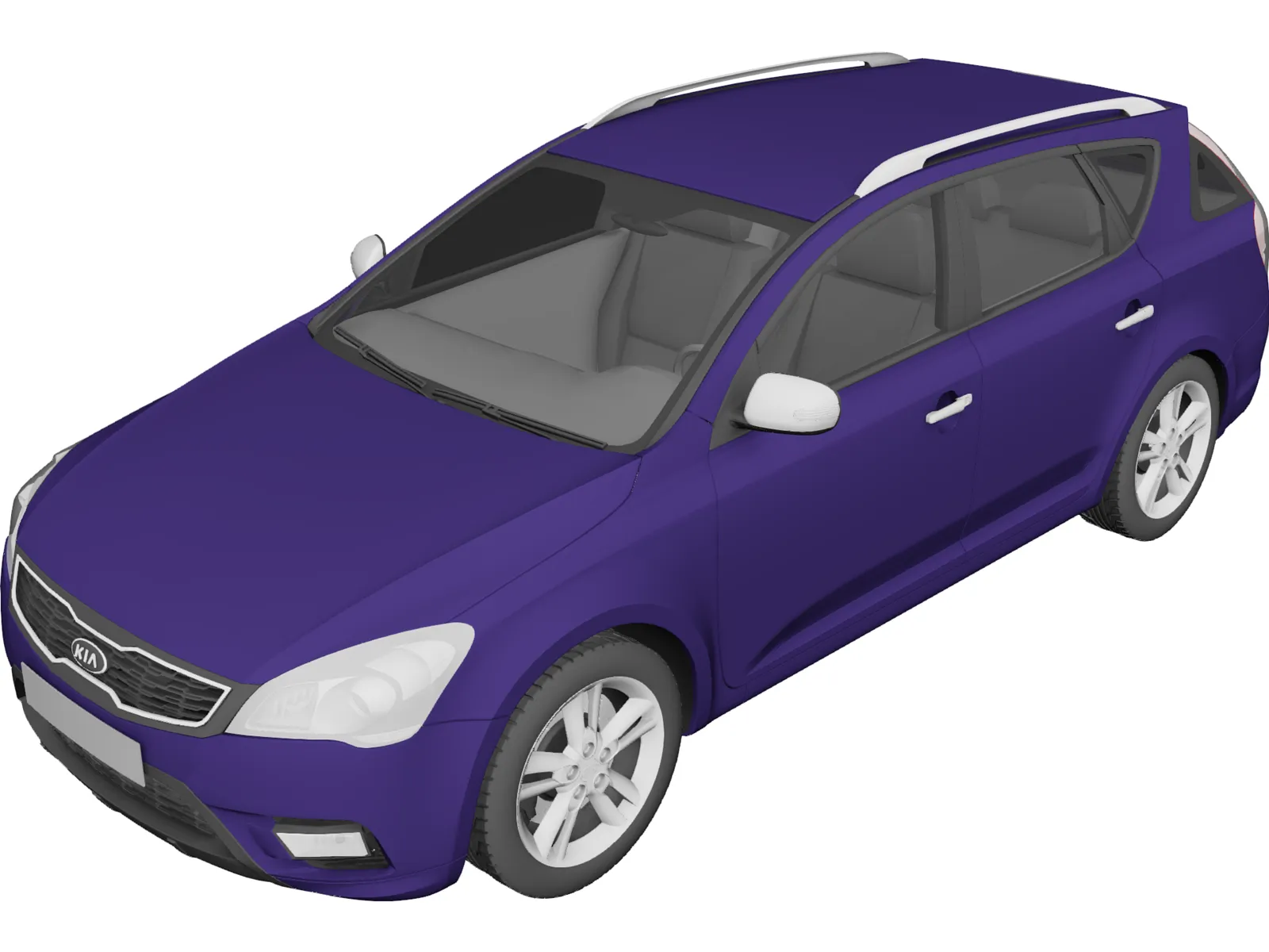 Kia Ceed SW (2013) 3D Model main preview