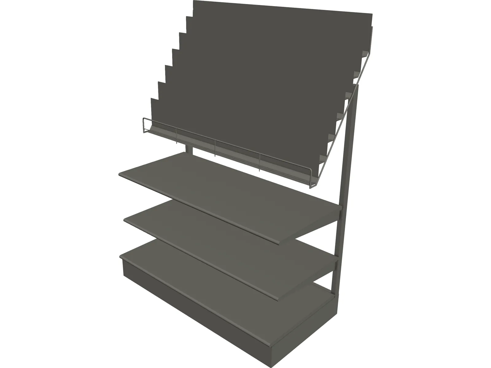 Comic Shelf 3D Model main preview