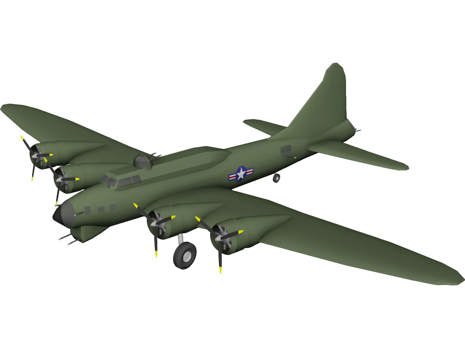 Boeing B-17G Flying Fortress 3D Model main preview