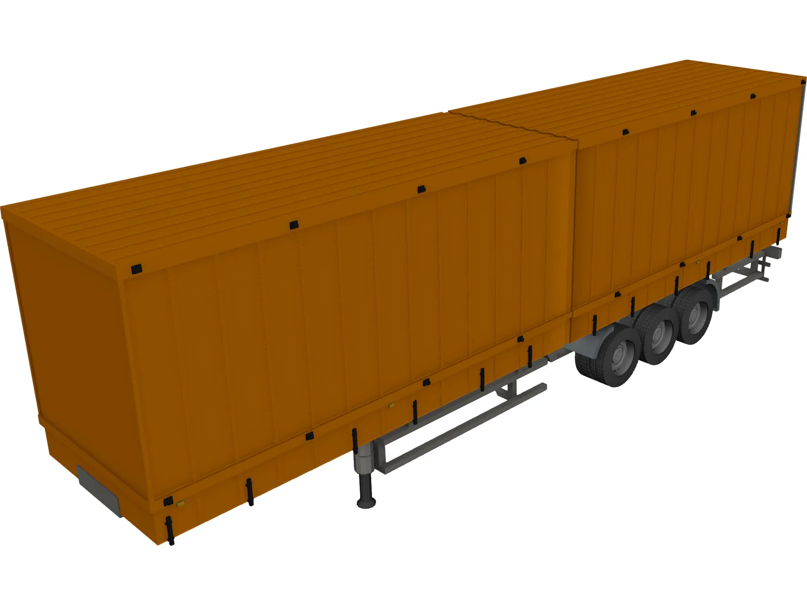 Box Trailer 3D Model main preview