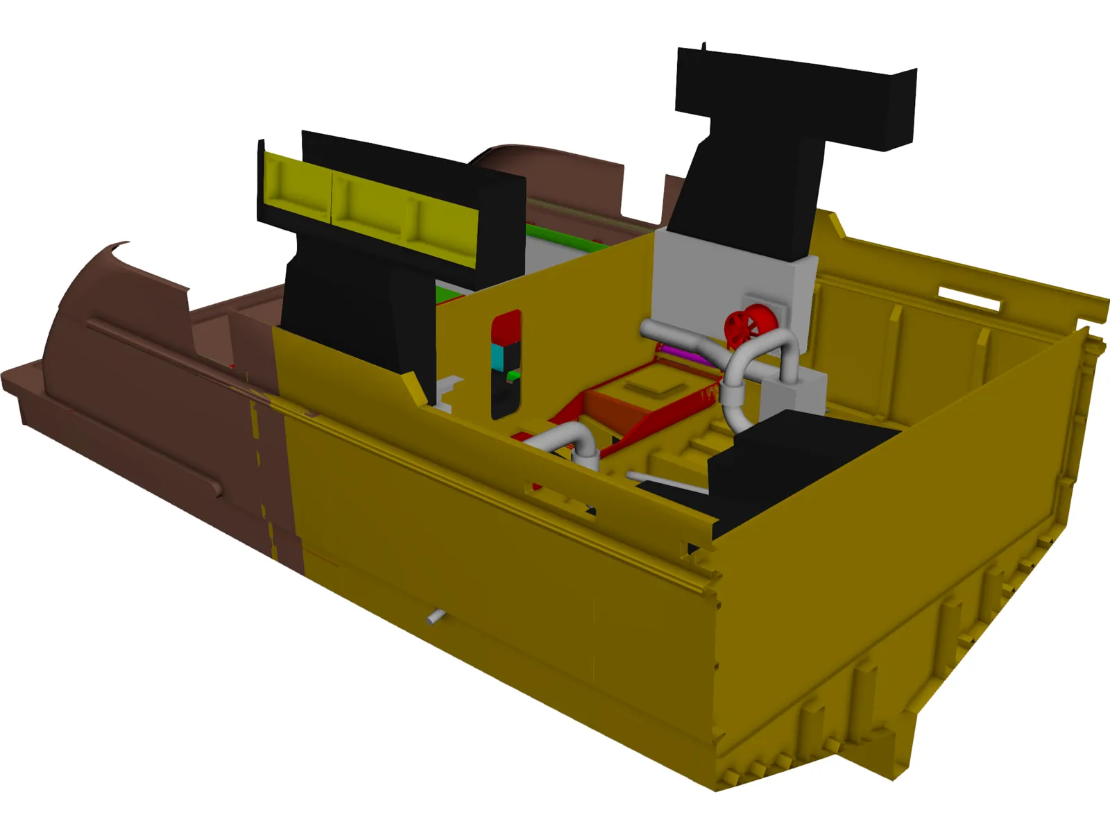 Yacht Engine Exhaust Arrangement 3D Model main preview