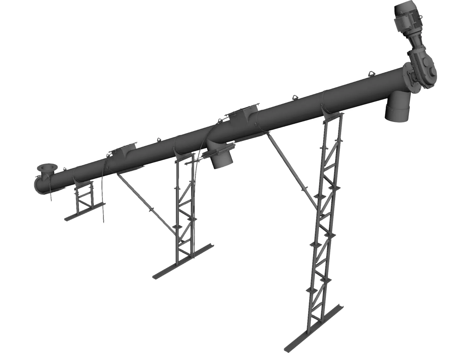 Dust Incline Auger 3D Model main preview