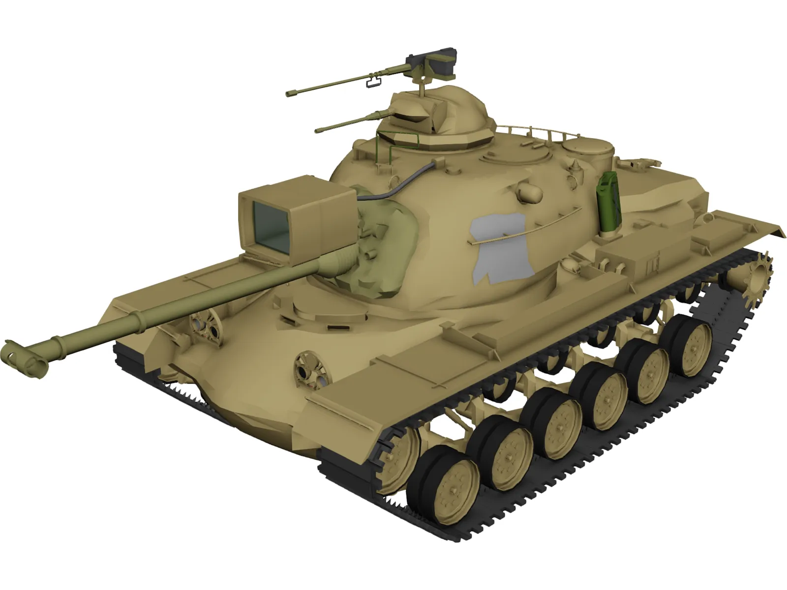 M48A3 Patton Main Battle Tank 3D Model main preview
