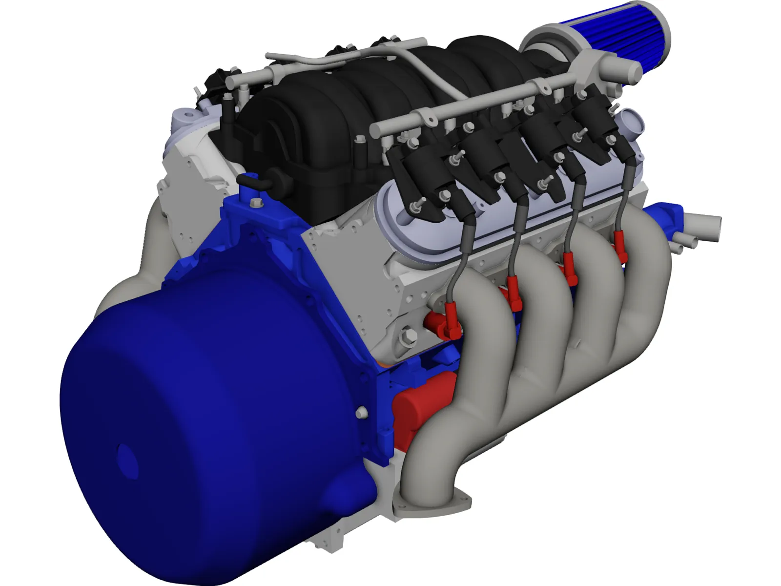 Chevrolet LS3 Engine Block 3D Model main preview