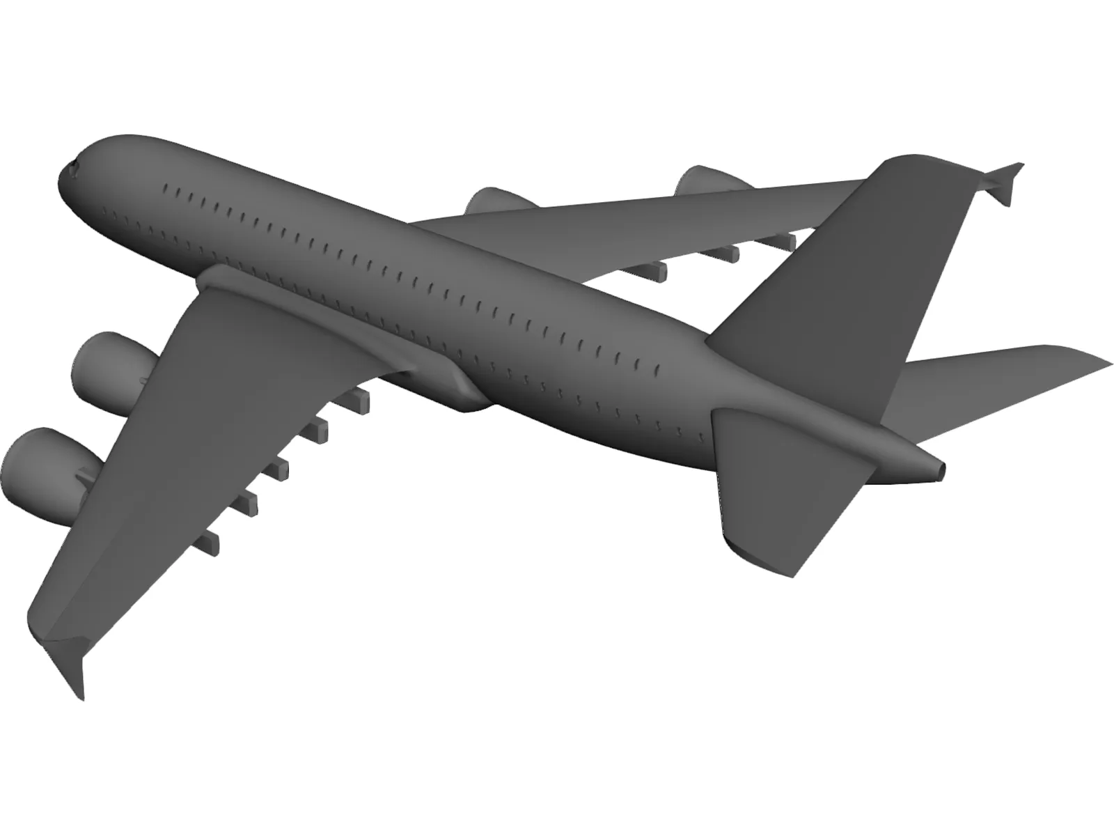 Airbus a380 3D Model main preview