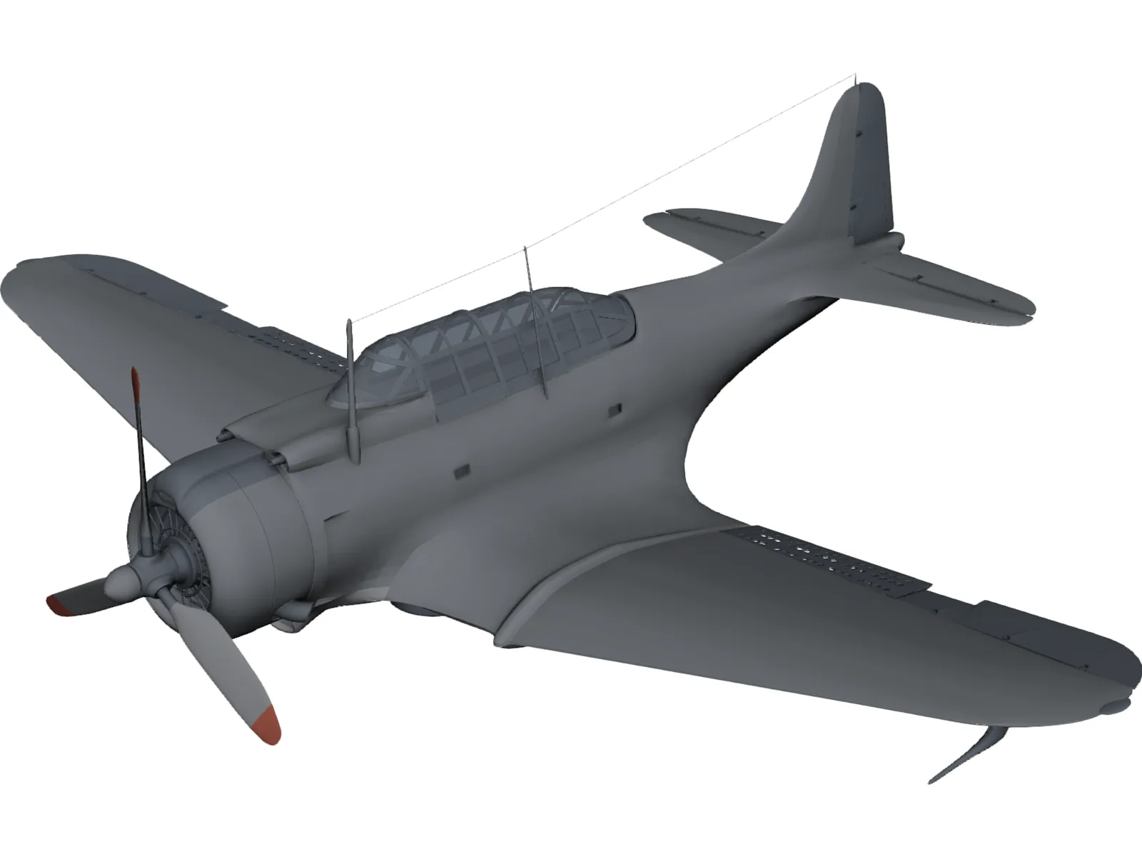 Douglas SBD Dauntless 3D Model main preview