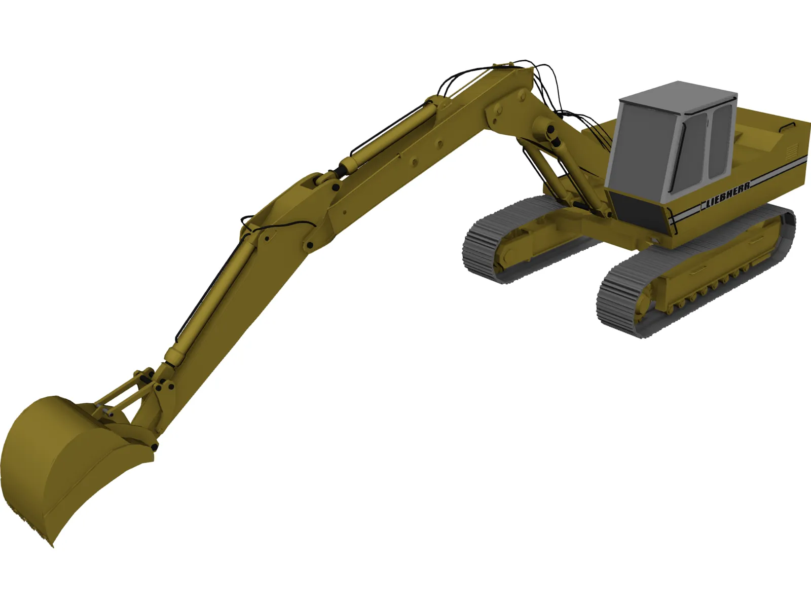 Liebherr Hydraulic Bagger 3D Model main preview