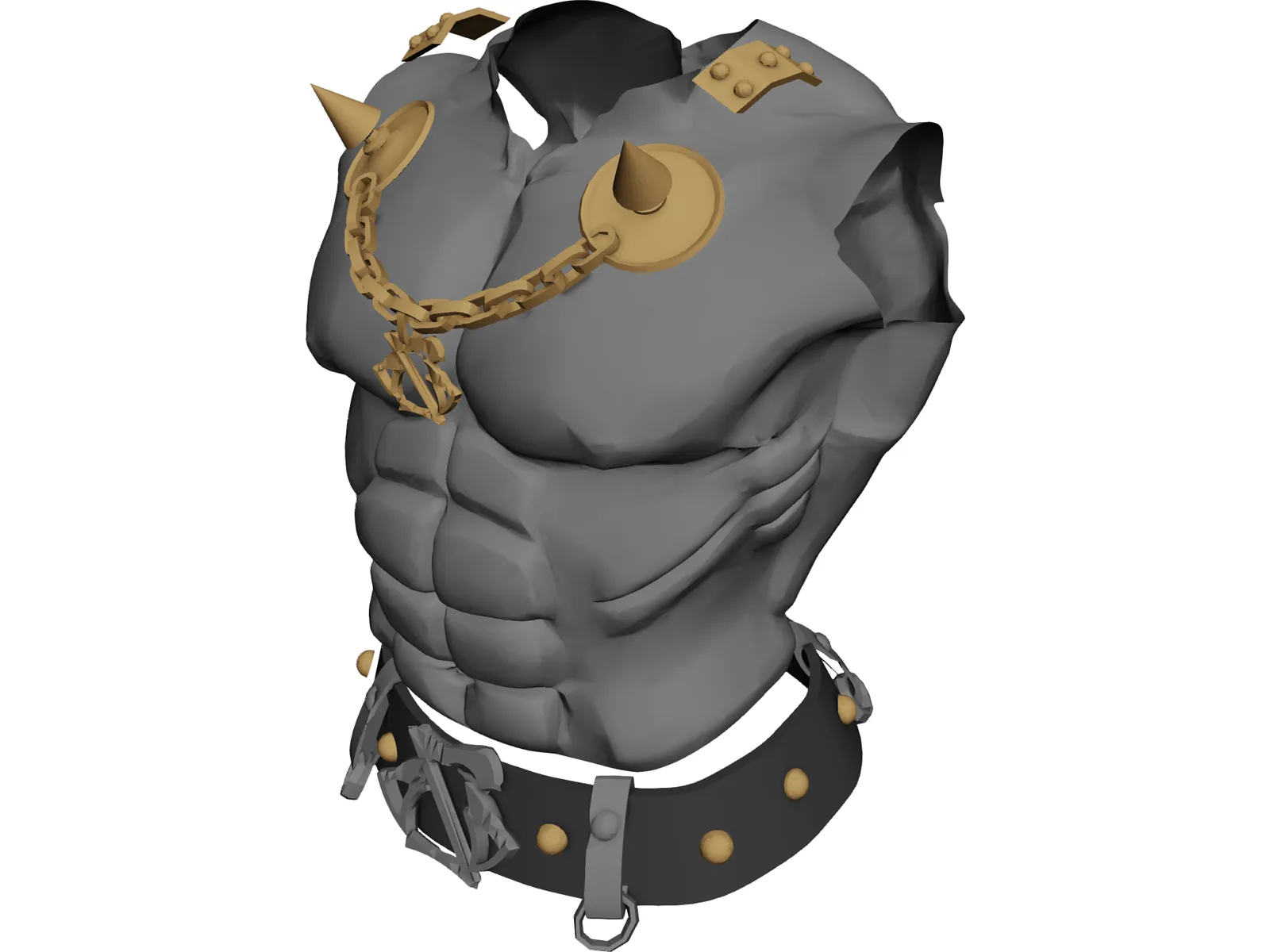 Breat Plate 3D Model main preview