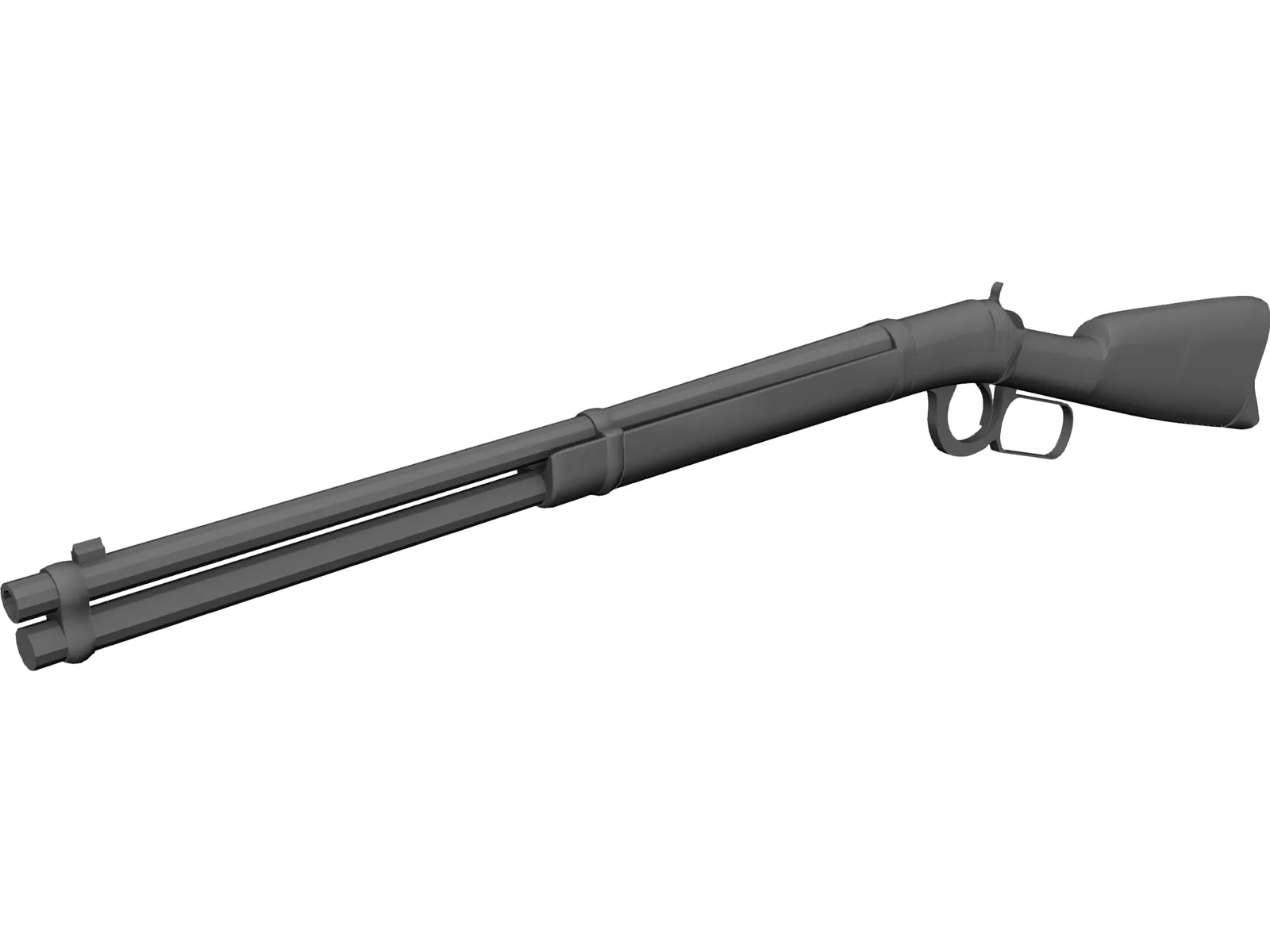 Winchester Rifle 3D Model main preview