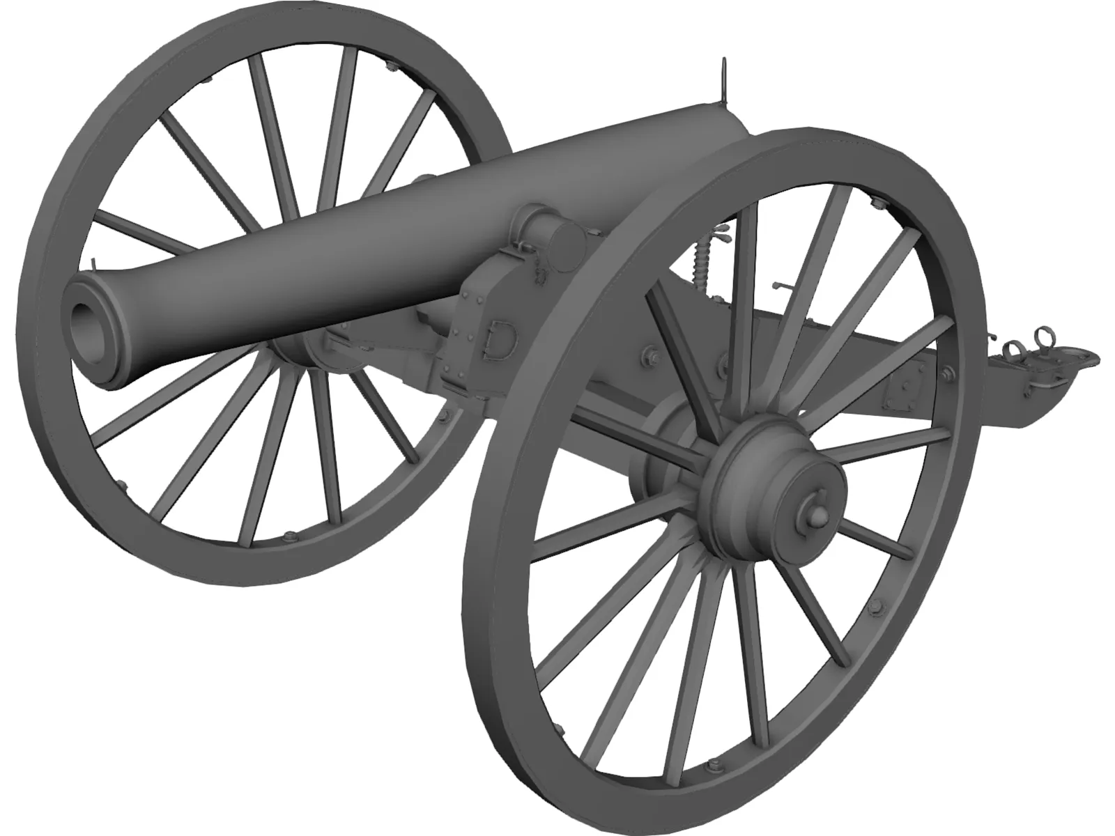 Napolean Cannon 3D Model main preview