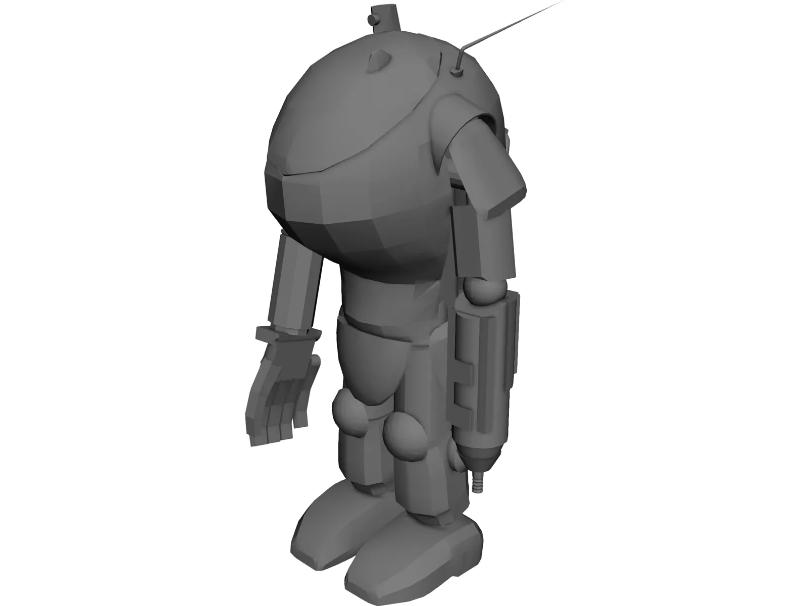 Super Armored Fighting Suit 3D Model main preview