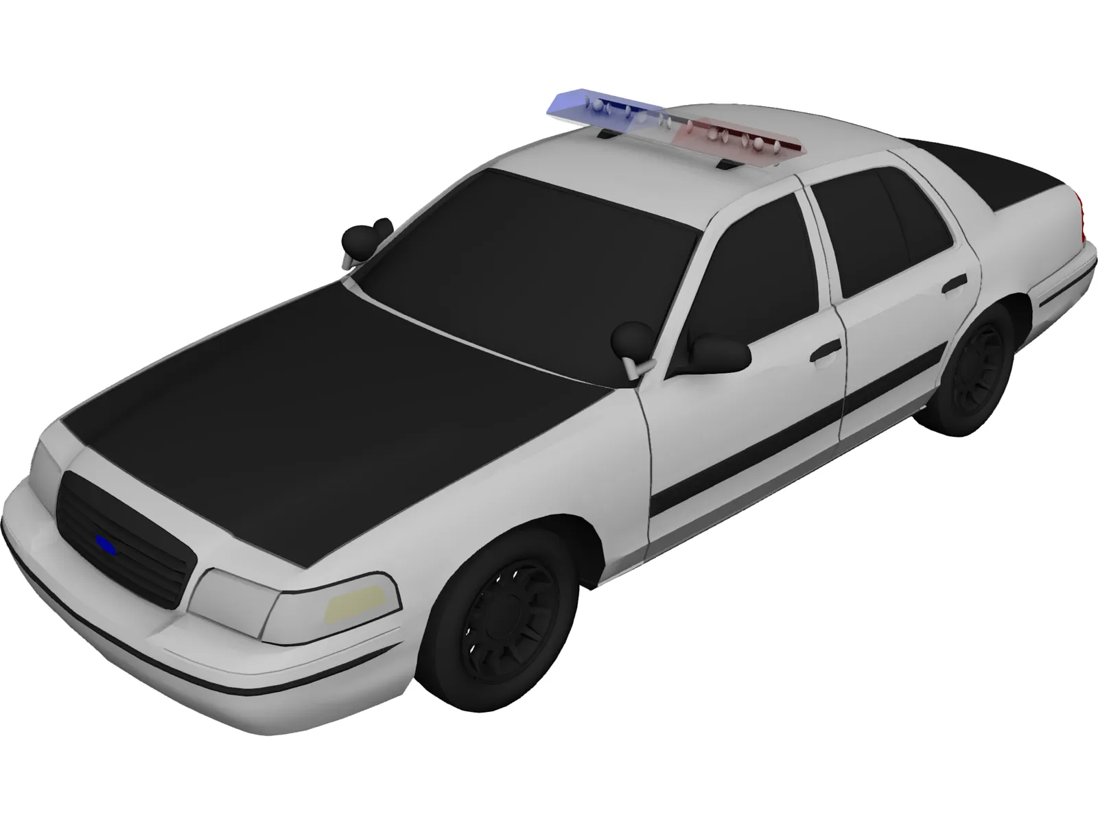 Ford Crown Victoria NYPD Police 3D Model main preview