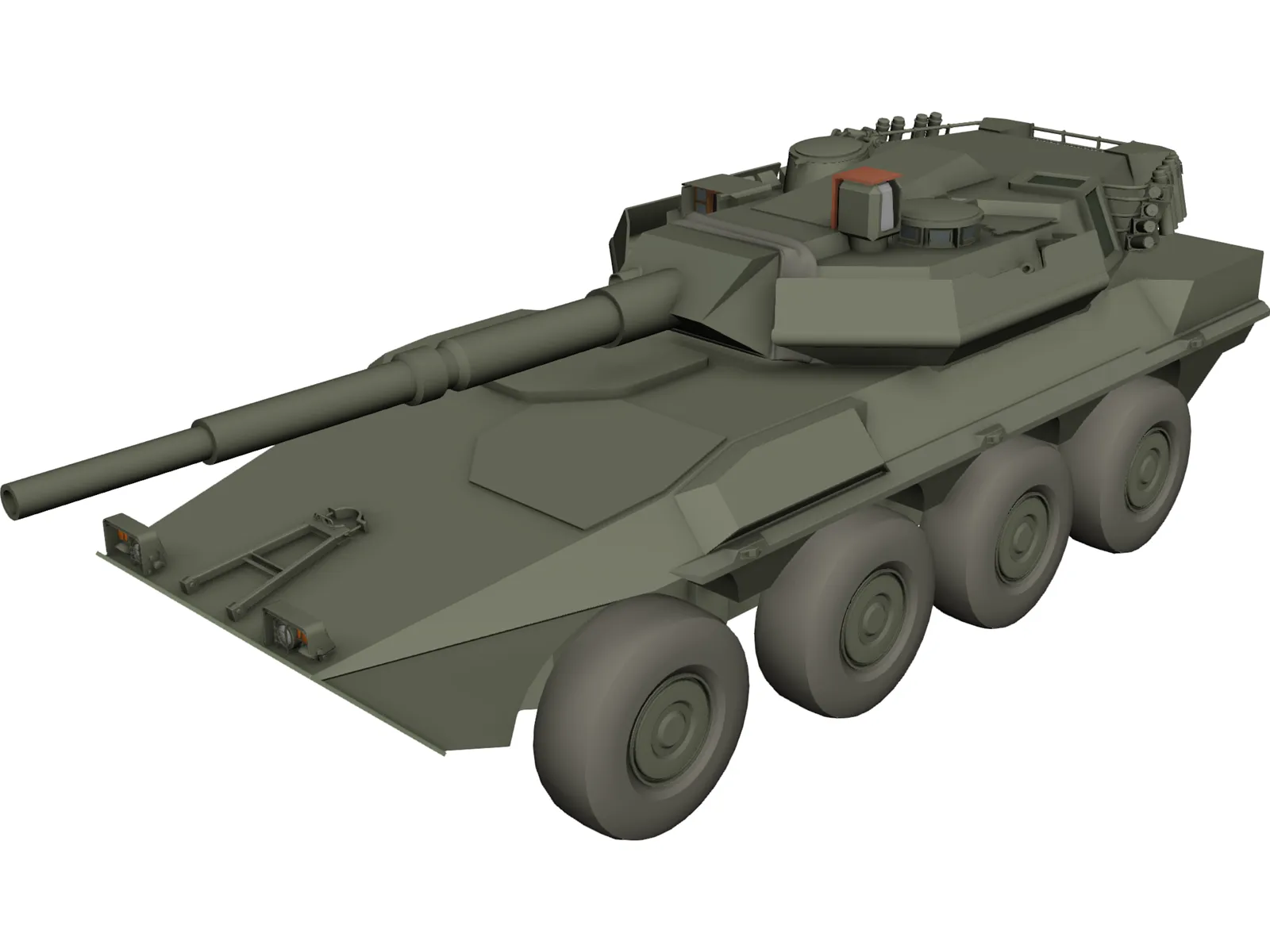 Centauro Tank Destroyer 3D Model main preview