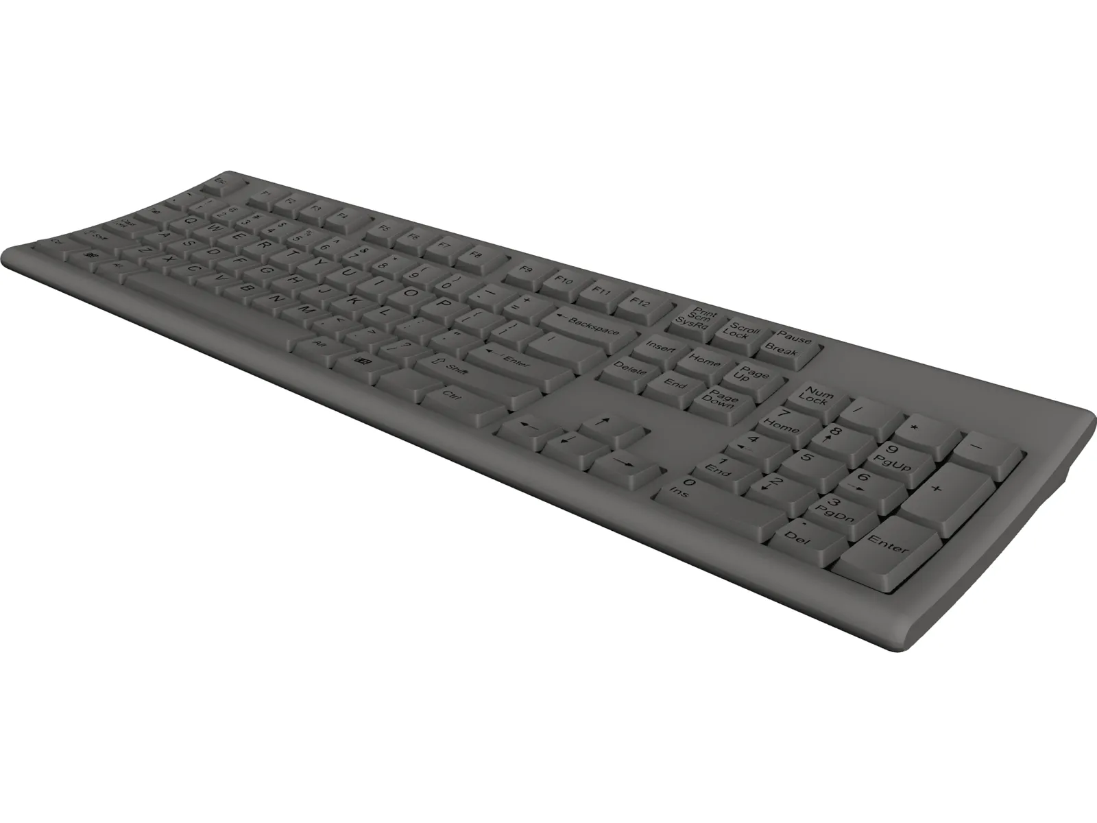 Computer Keyboard 3D Model main preview