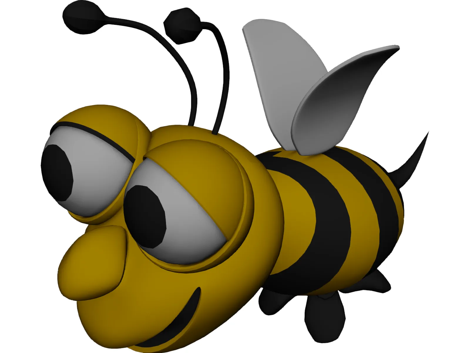 Bee Cartoon 3D Model main preview