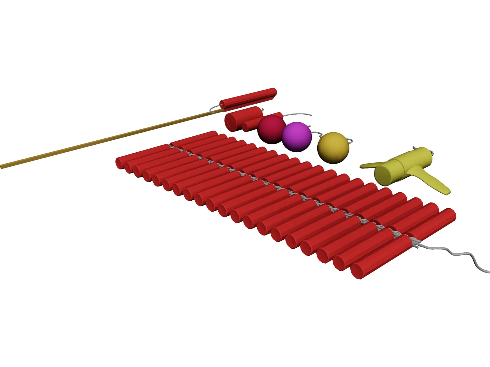 Fireworks 3D Model main preview