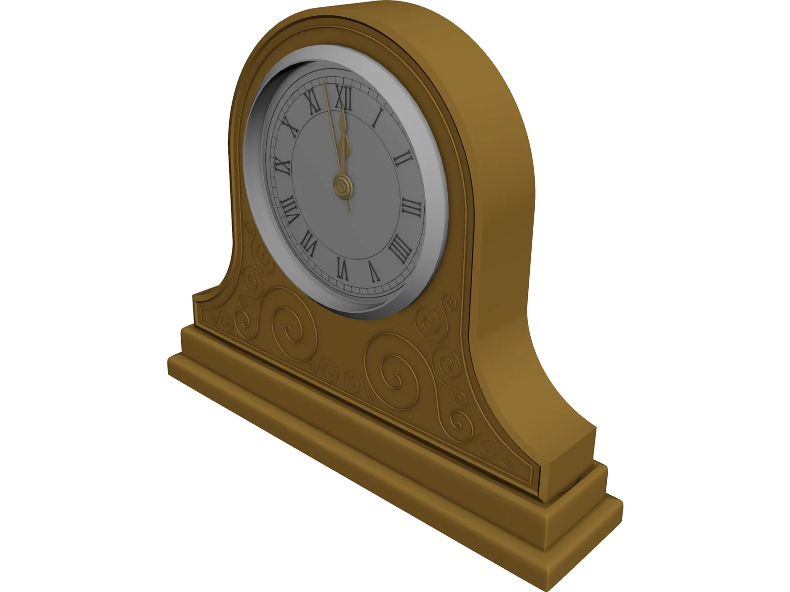Mantle Clock 3D Model main preview