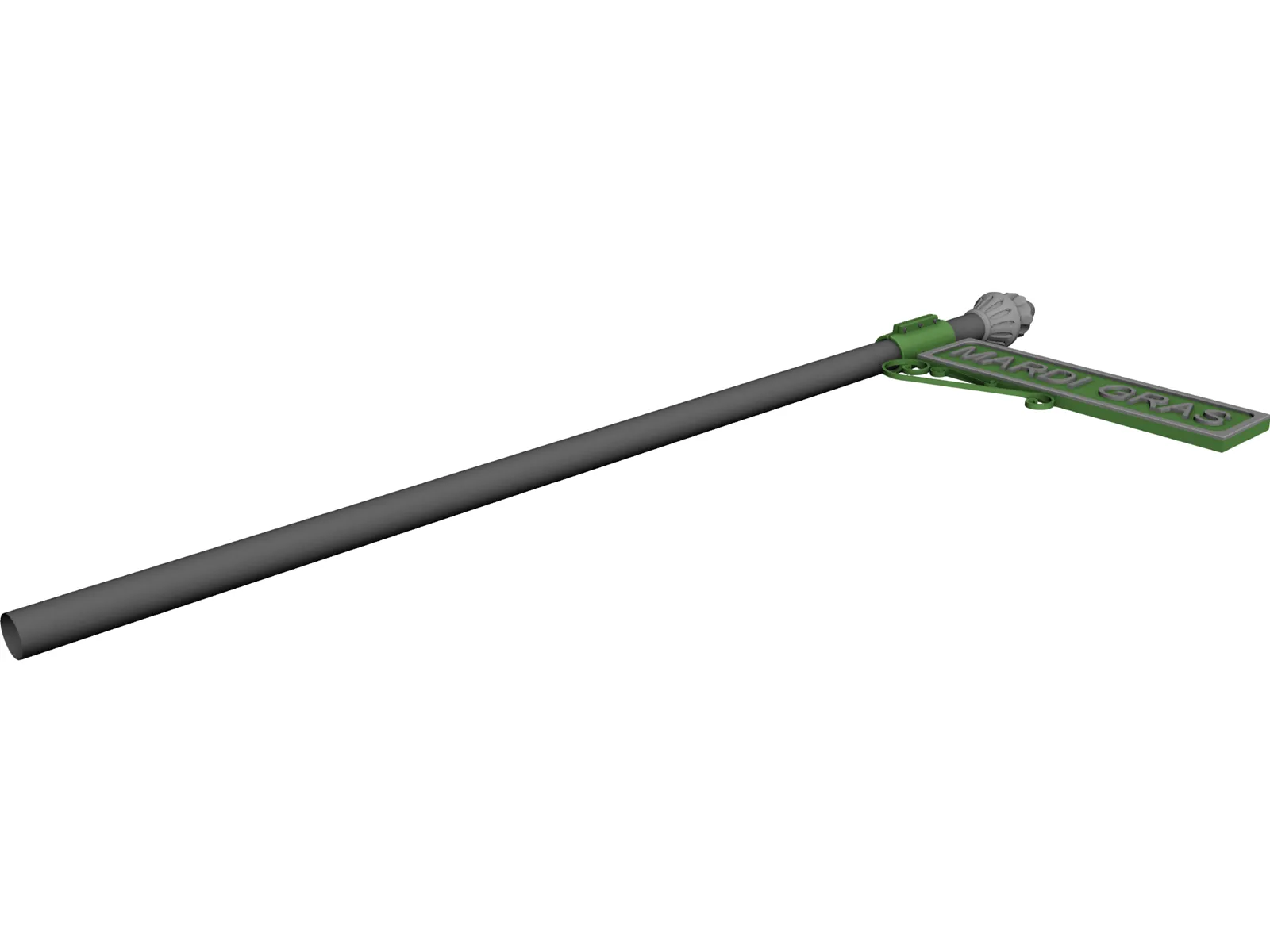 Mardi Gras Sign 3D Model main preview