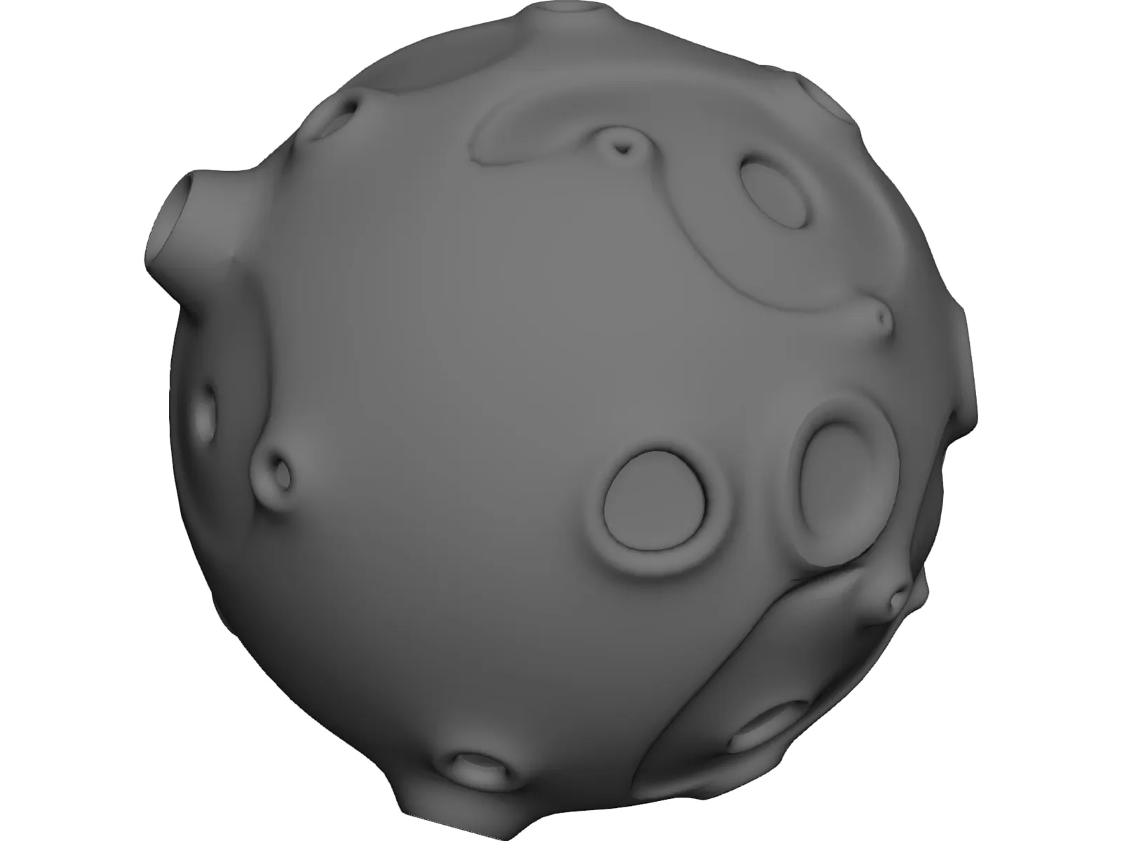 Toon Asteroid 3D Model main preview