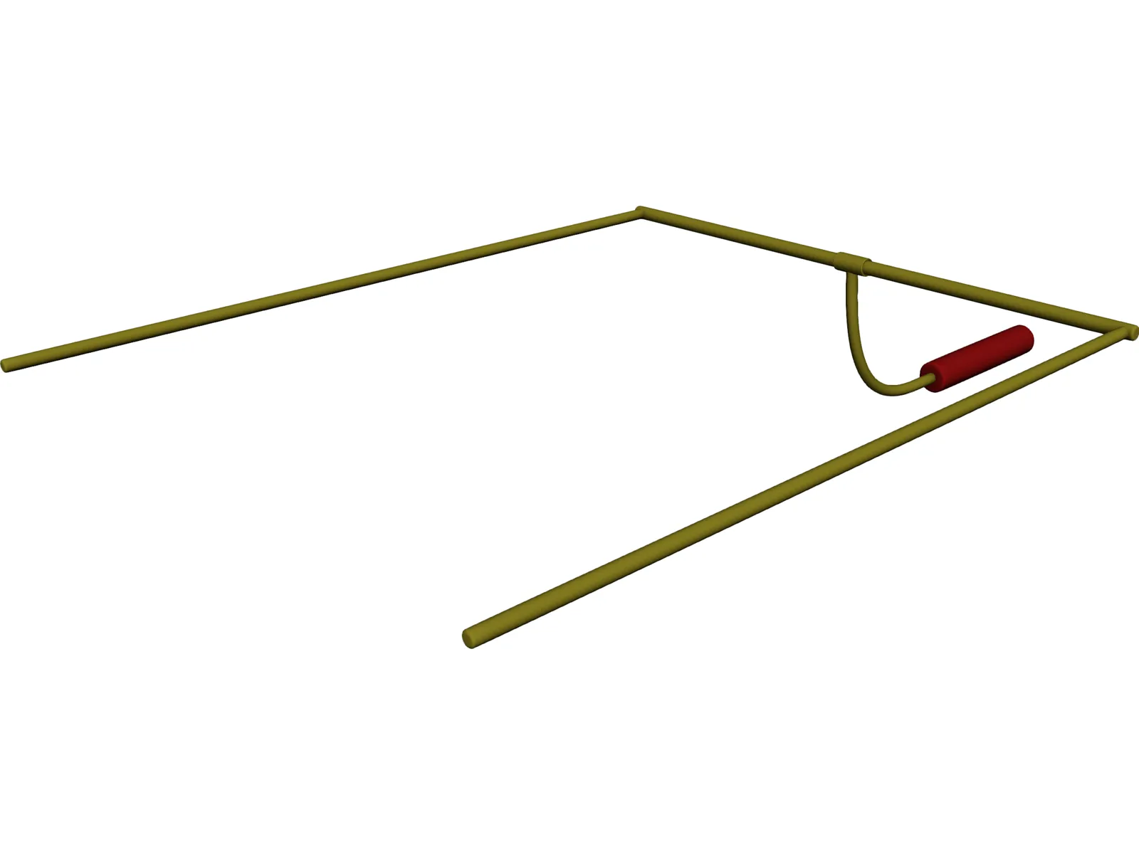 American Football Goal Post 3D Model main preview
