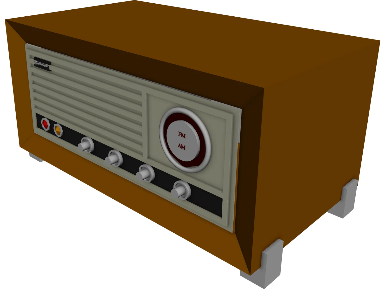 Old Radio 3D Model main preview