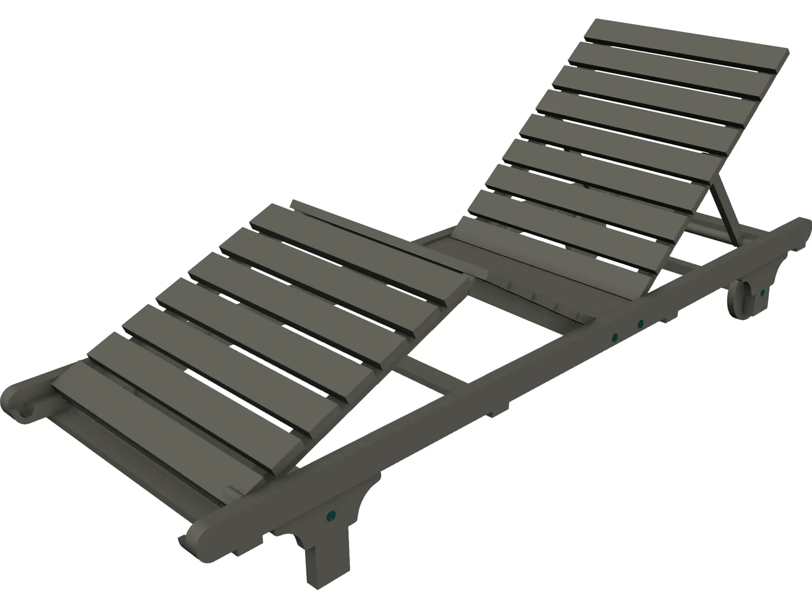 Chair Wood 3D Model main preview