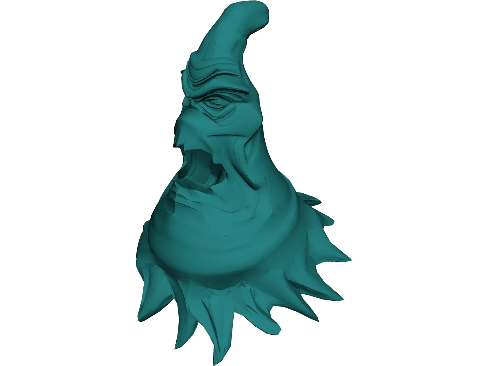 Ghost Head 3D Model main preview
