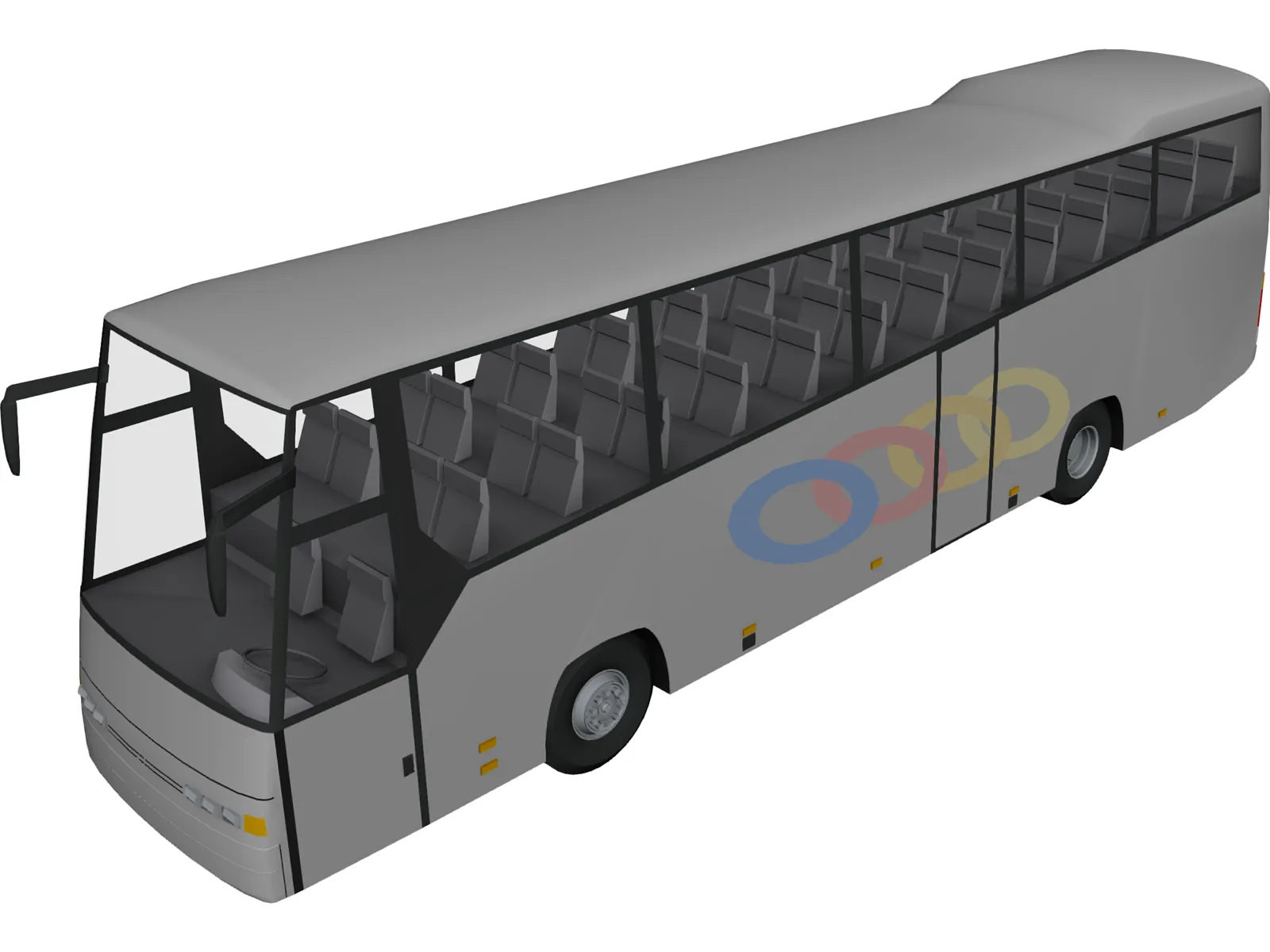 Volvo Bus 3D Model main preview