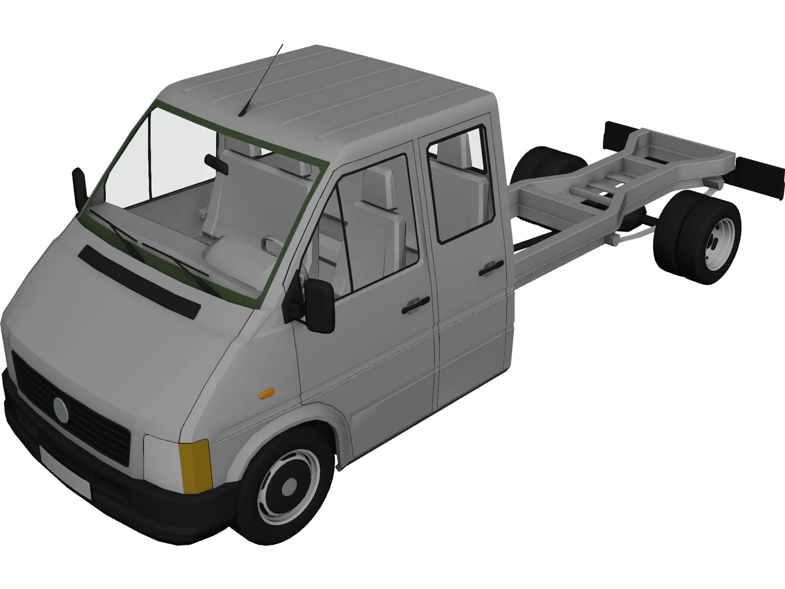 Volkswagen LT Double Cabin 3D Model main preview