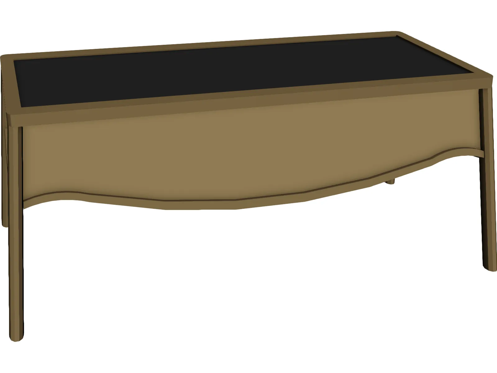 Garden Table 3D Model main preview