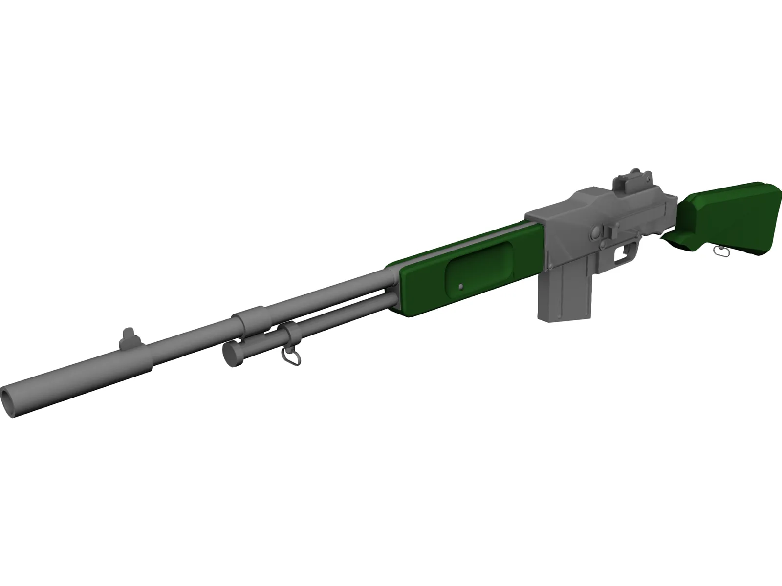 Browning Automatic Rifle 3D Model main preview