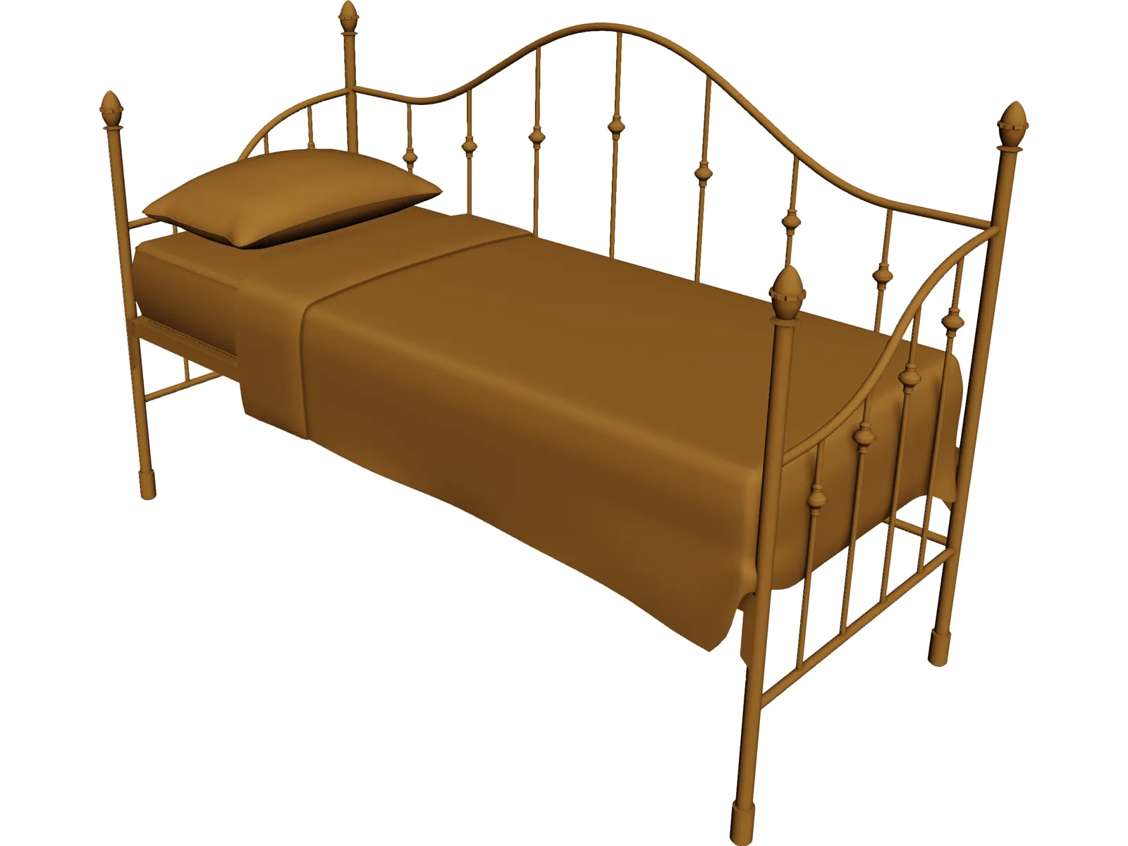 Bed Iron 3D Model main preview