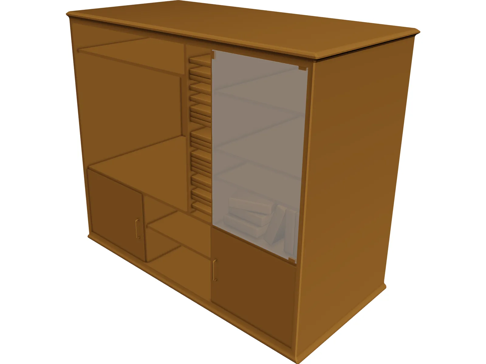 Entertainment Center 3D Model main preview