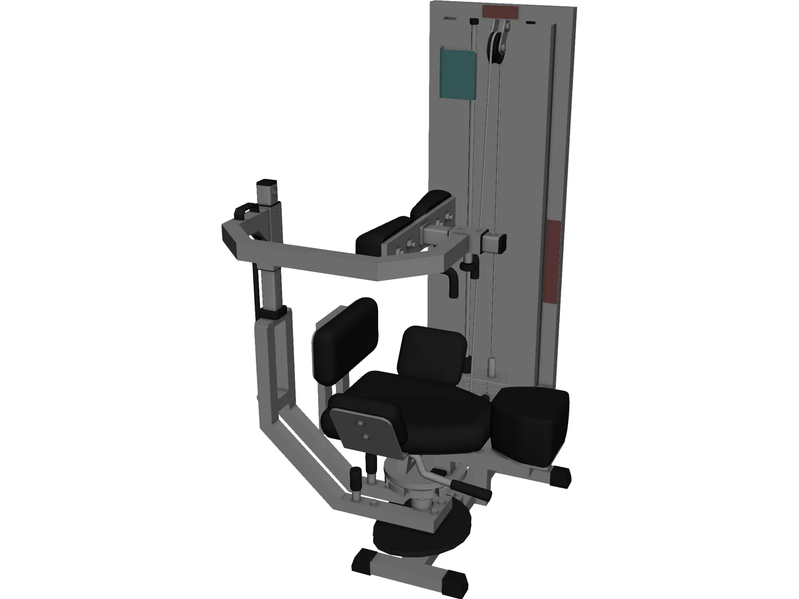 Fitness Bench 3D Model main preview