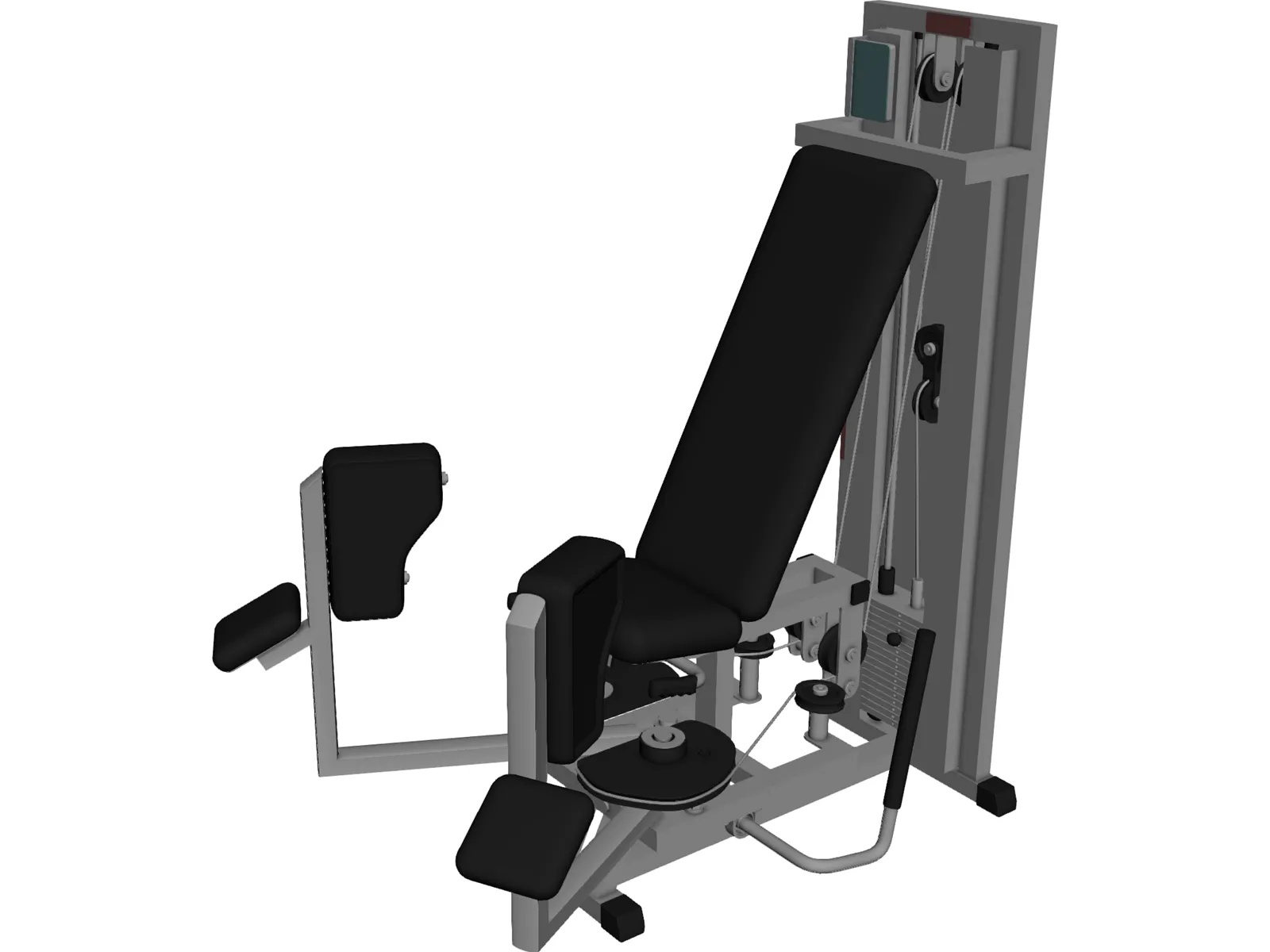 Fitness Bench 3D Model main preview