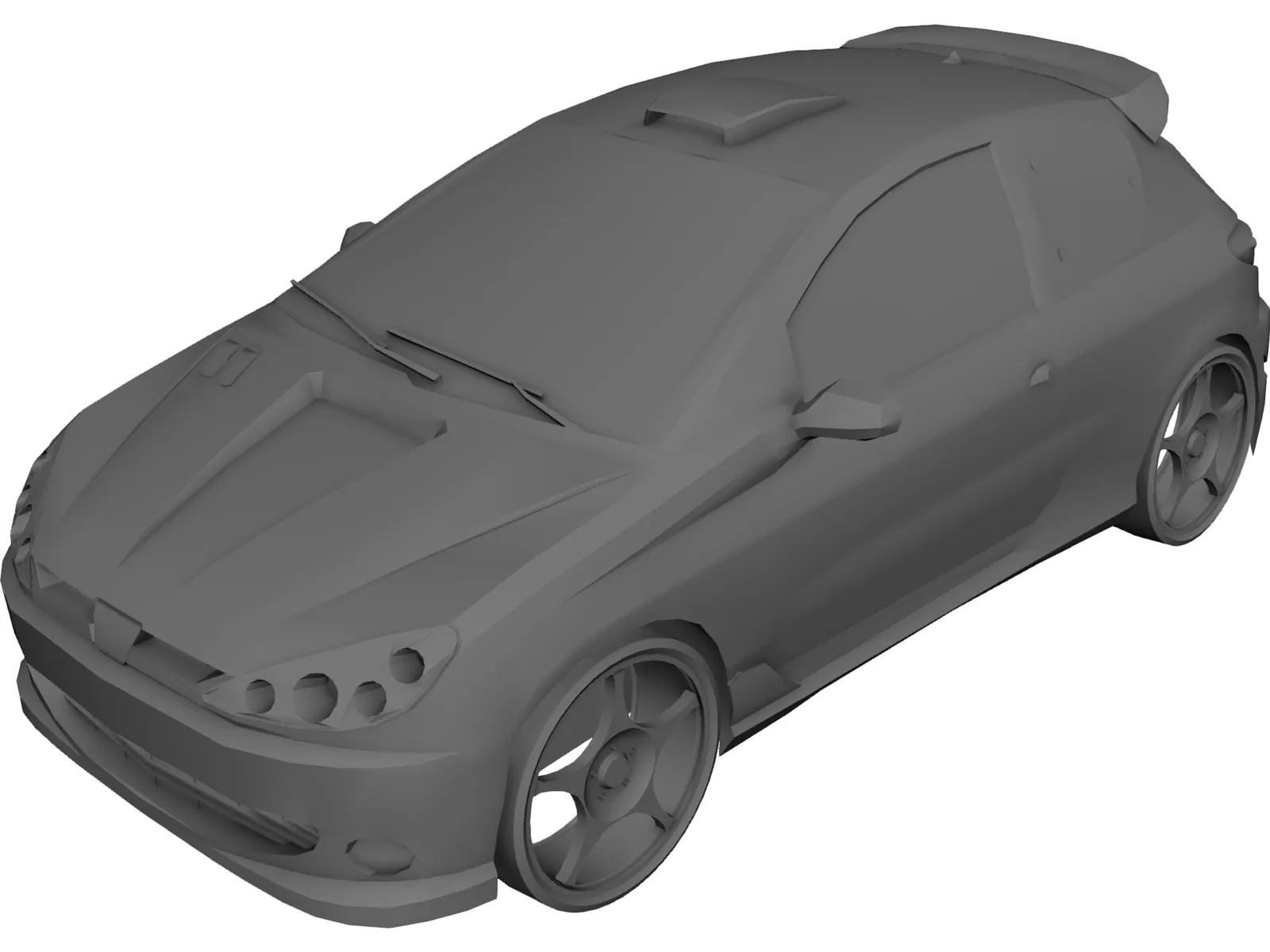 Peugeot 206 [Tuned] 3D Model main preview