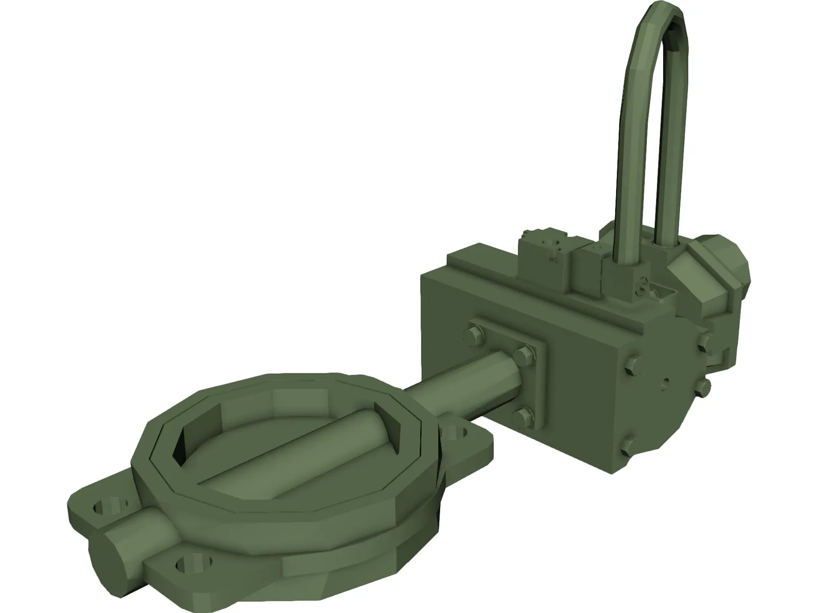 Butterfly Valve 6inch 3D Model main preview