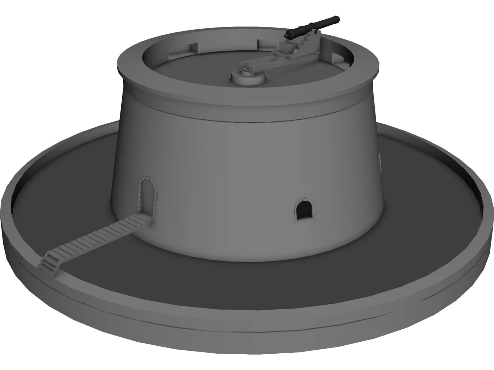 Martello Tower 3D Model main preview