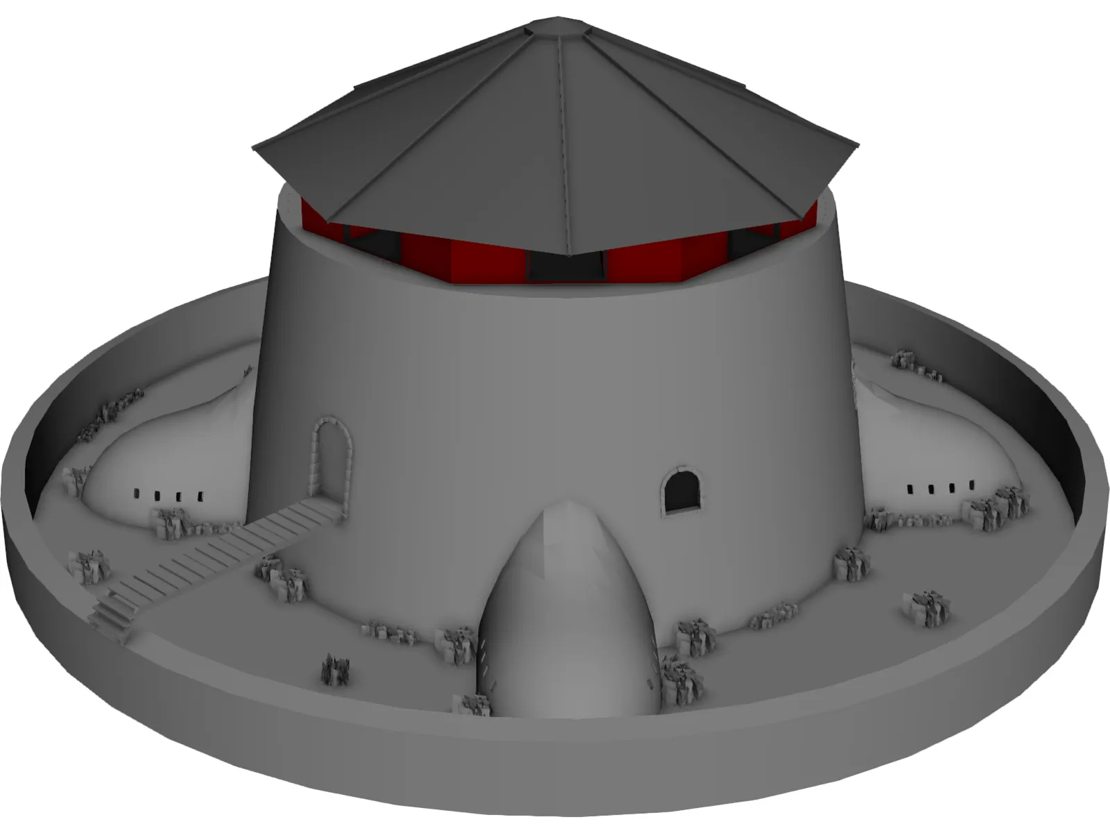 Murney Tower 3D Model main preview