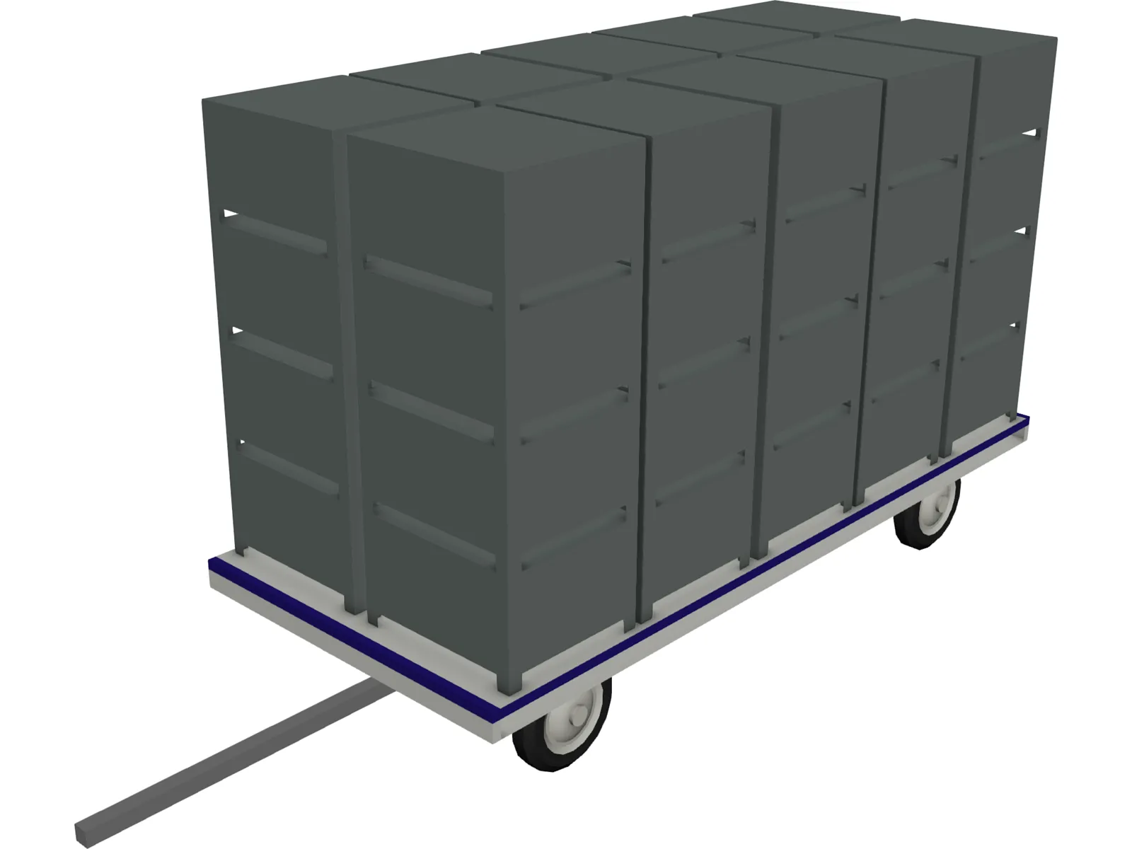 Farm Fruit Wagon 3D Model main preview
