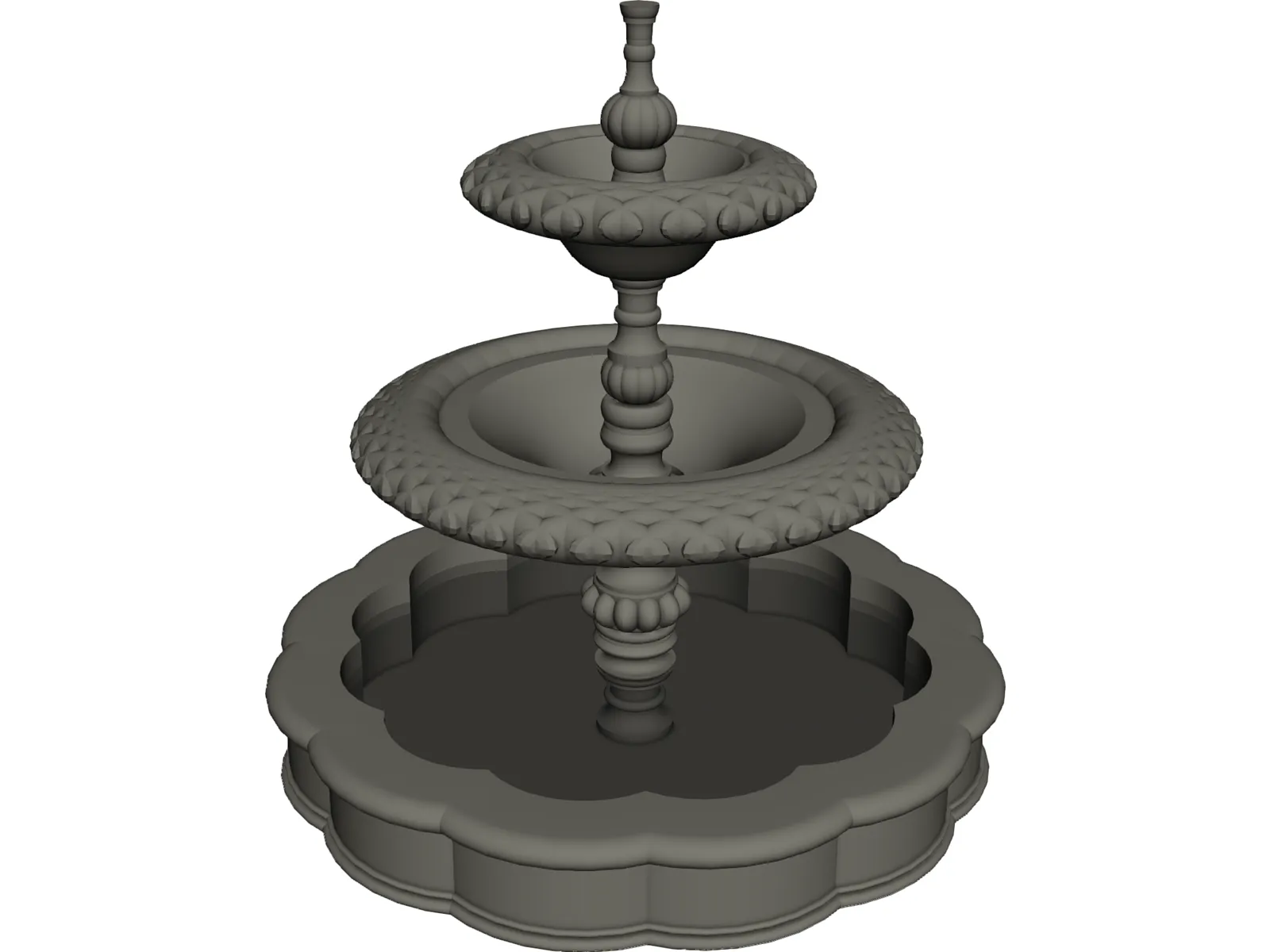 Fountain 3D Model main preview
