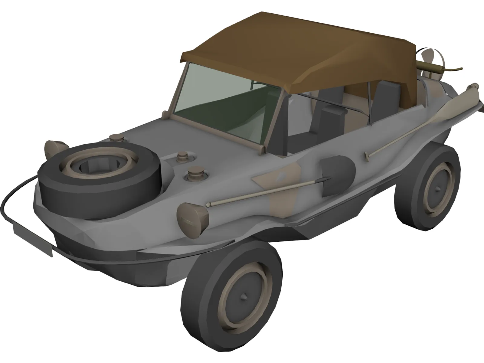 Schwimmwagen 3D Model main preview
