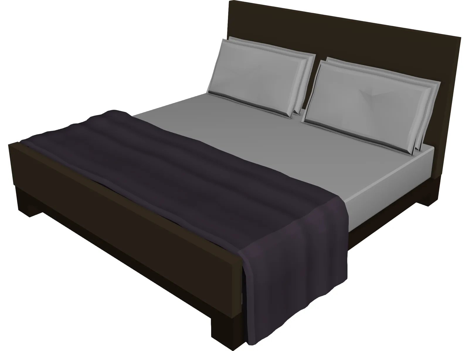 Bed Double 3D Model main preview