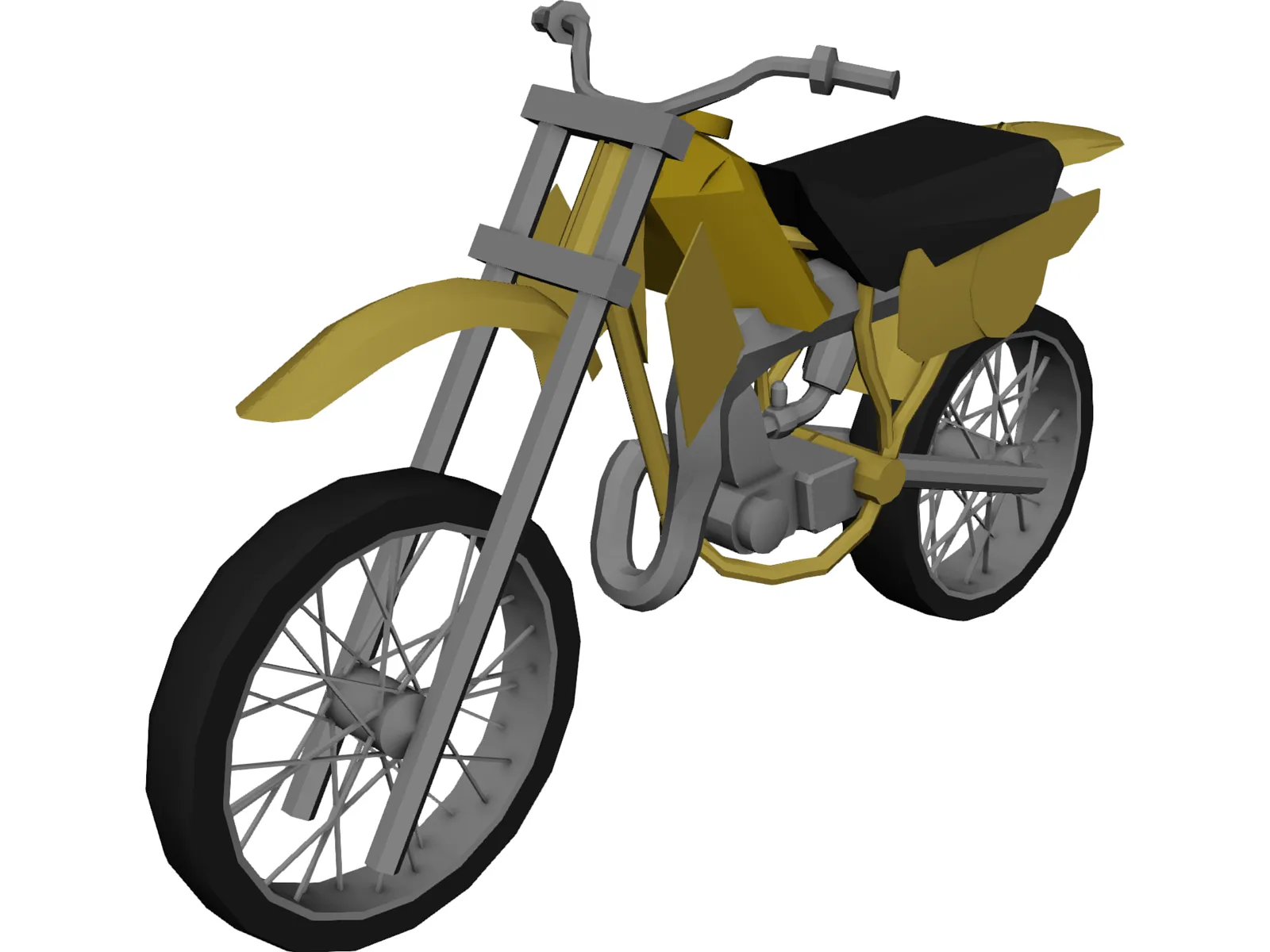 Kawasaki KX-80 (1982) 3D Model main preview