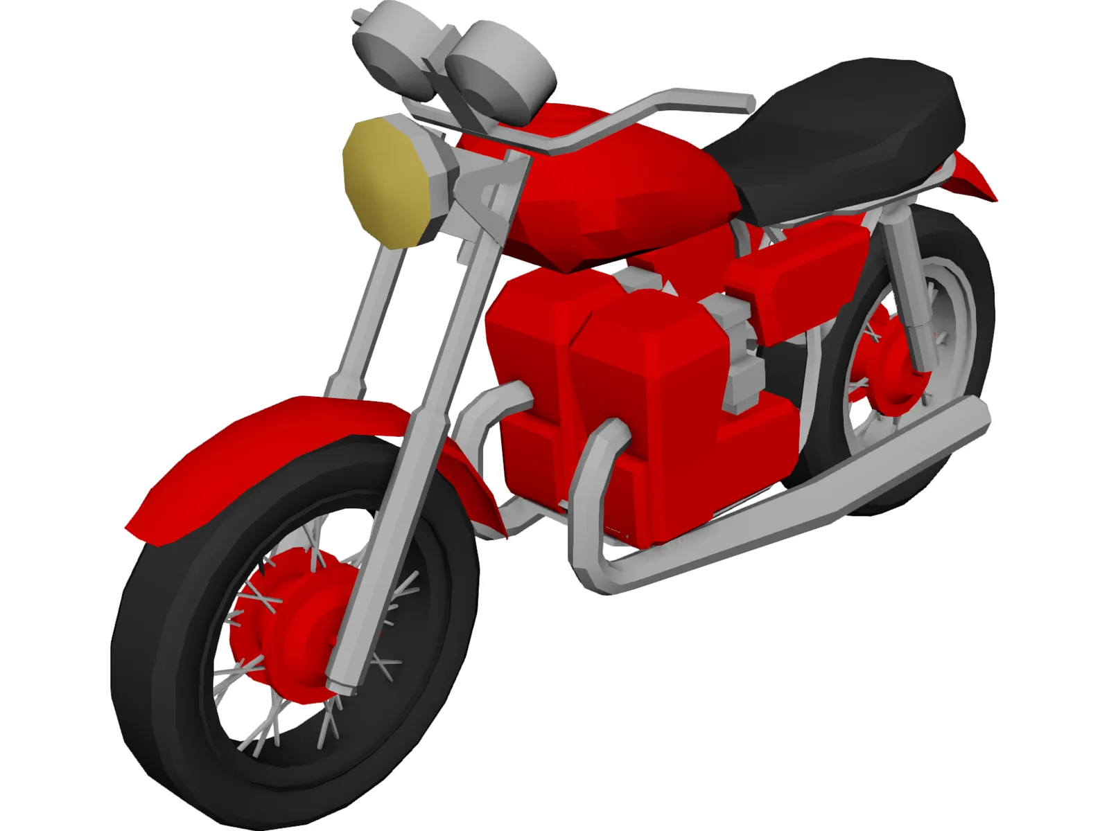 Yamaha 650 (1976) 3D Model main preview