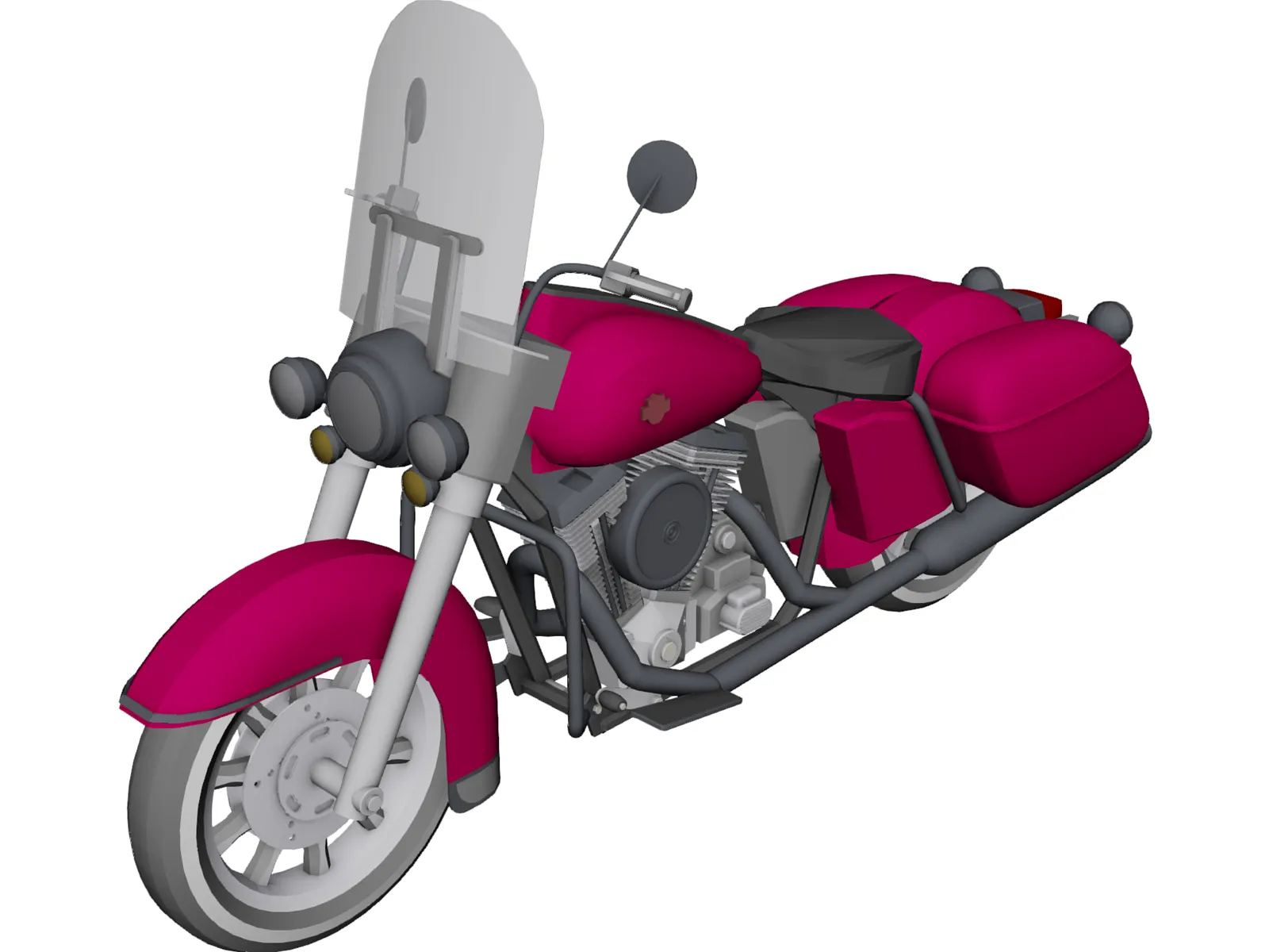 Harley-Davidson Glide 3D Model main preview